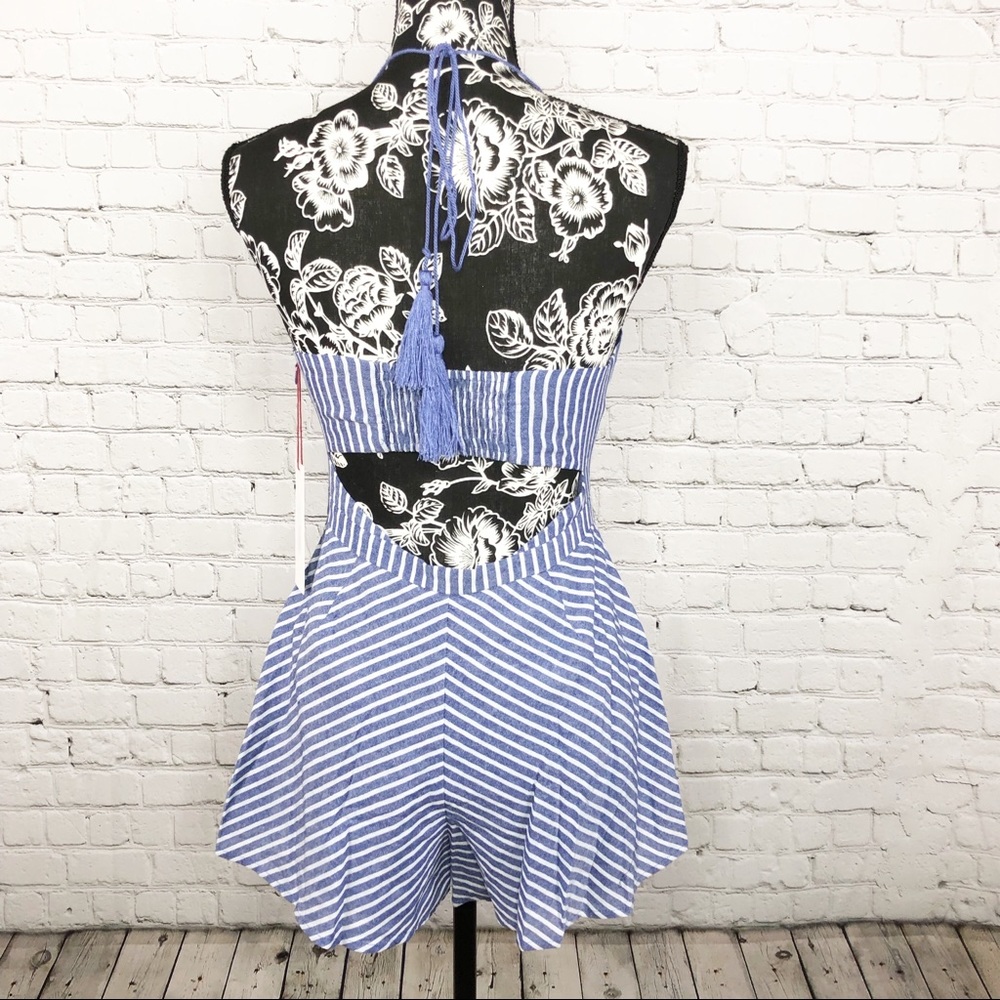 The Jetset Diaries Haven Romper Chambray Stripe - Picture 5 of 6